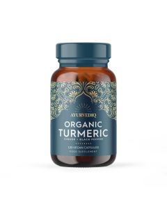 Organic Turmeric, Ginger & Black Pepper Extract (Ayurvediq) 120caps