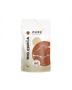 Chaga Paddenstoelen Extract Capsules Bio (Pure Mushrooms) 60caps