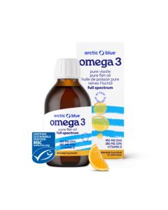 Omega-3 visolie DHA & EPA met vitamine D3 (Arctic Blue) 150ml
