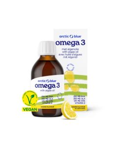 Omega-3 algenolie met DHA, ALA, EPA en vitamine D3 (Arctic Blue) 150ml
