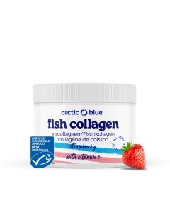 Noors Viscollageen poeder met vitamine C en aardbeismaak (Arctic Blue) 150gr