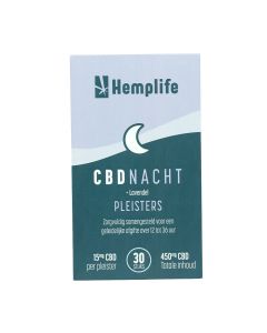 CBD Nacht Pleisters 15 mg (Hemplife) 30st